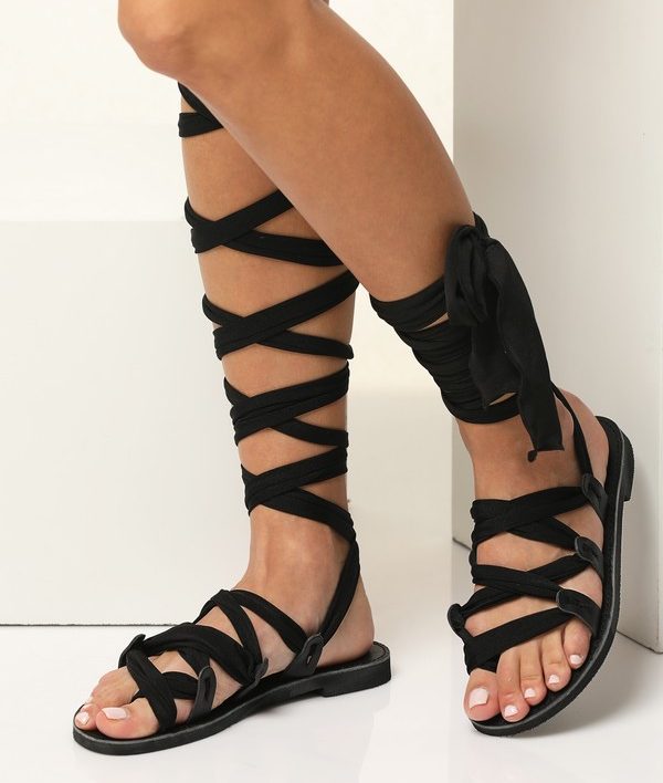 High Knee Lace-Up Sandals - Fully Customizable 