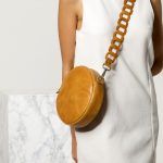 Brown Leather Round Bag