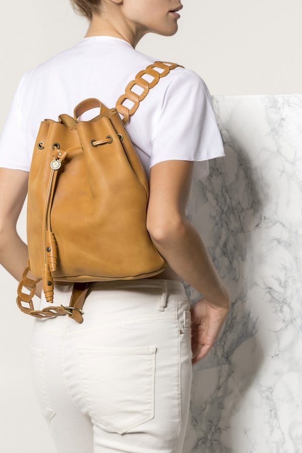 Brown Leather Backpack Women