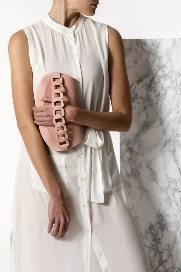Pink Clutch with Handle