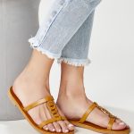 Leather Sandals Women Brown
