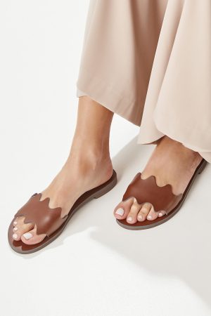 Slide Leather Sandals