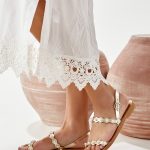 Pearl Gold Leather Sandals