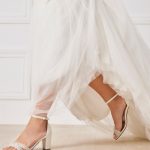white wedding sandals