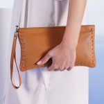 Leather Clutch bag with wrist strap
