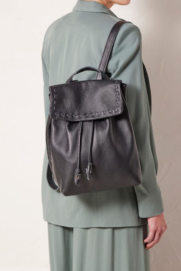 Handmade leather backpack women