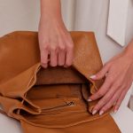 Brown leather backpack women’s