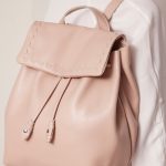 pink leather backpack