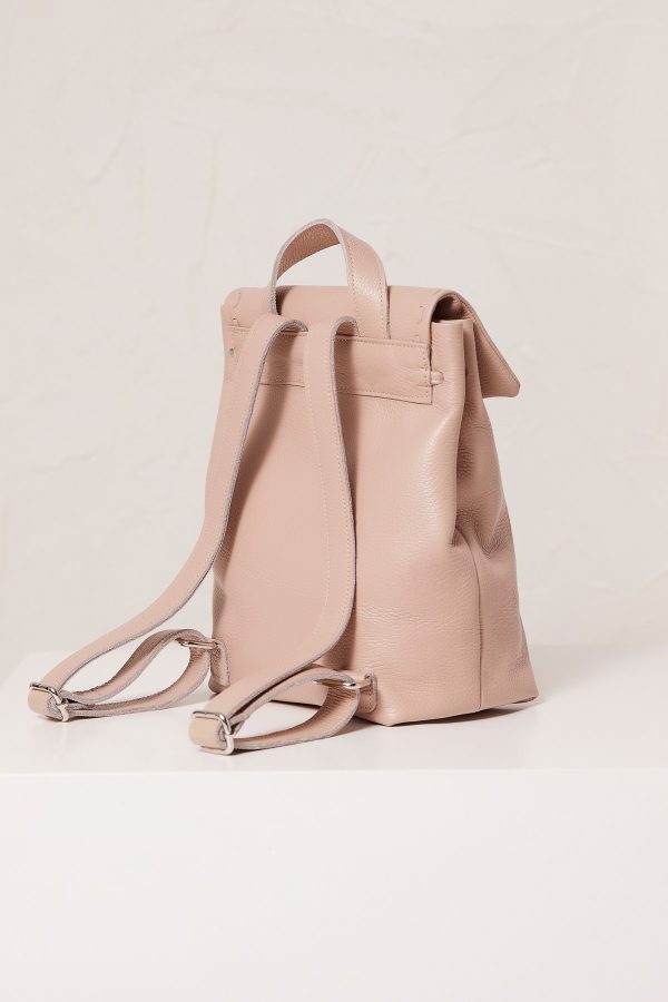 beige backpack women