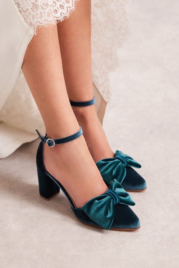 green bridal shoes