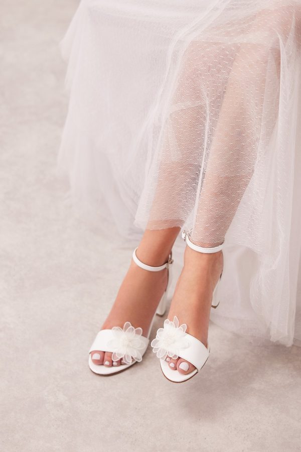 white block heel wedding shoes