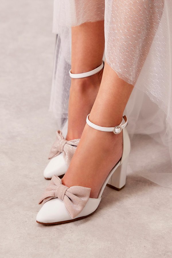 mid heel wedding shoes
