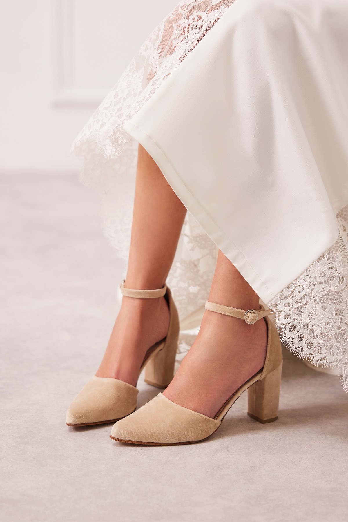 closed toe ankle strap heels