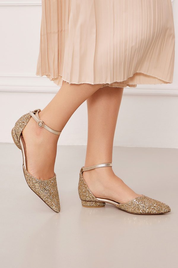 sparkly flat shoes