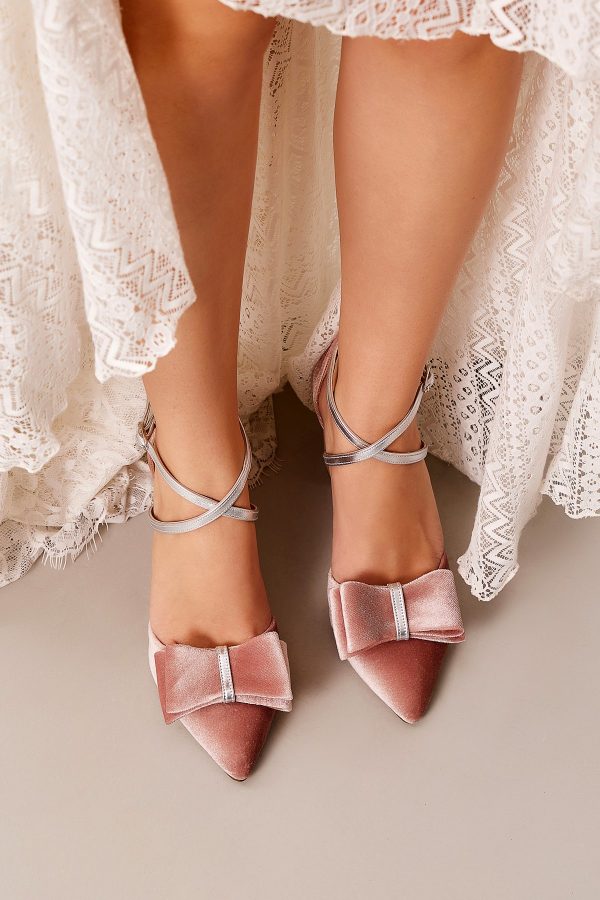 Blush shoes for bride