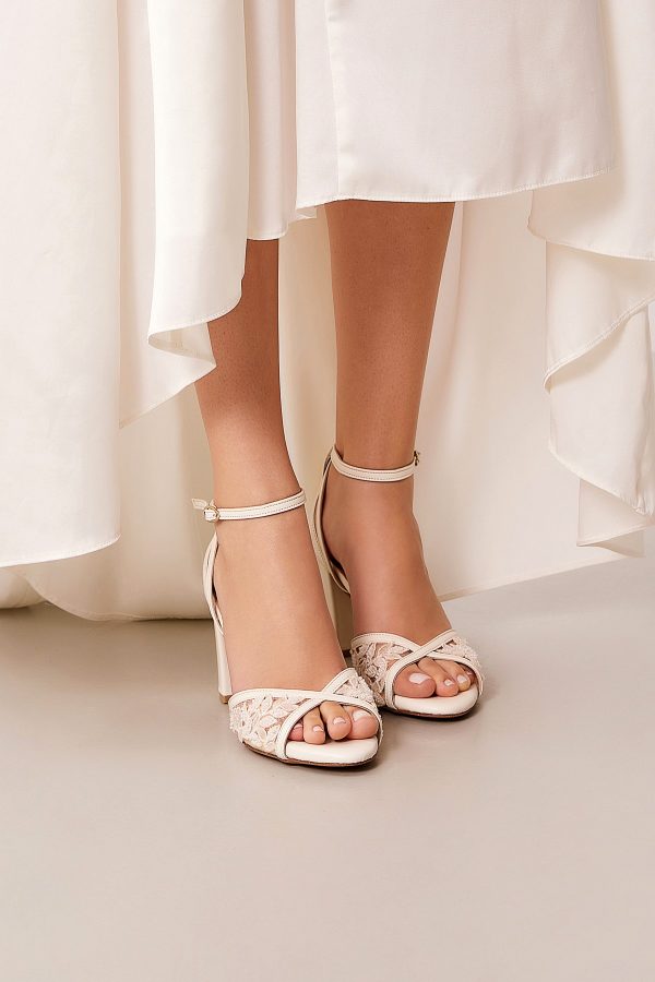 Lace wedding sandals